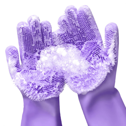 Silicone Scrubbing Gloves – Wash & Scrub Hands-Free