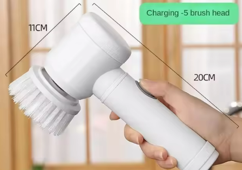 Electric Spin Scrubber – 5 Brush Heads Included