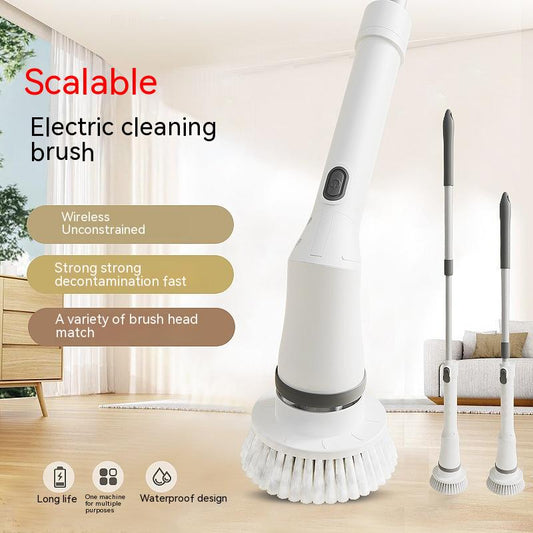 Electric Scrubber with Long Handle and Telescopic Design – main product view