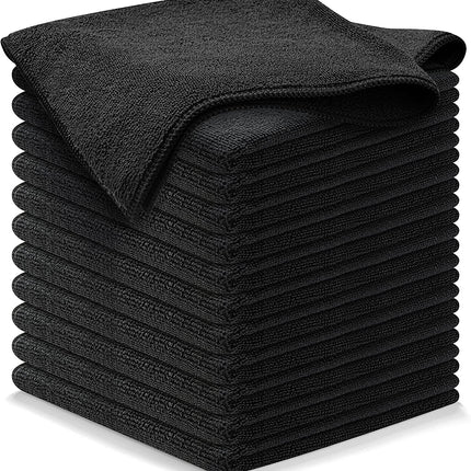 Microfiber Cleaning Cloth - 12Pcs 12.5X12.5 Inch High Performance - 1200 Washes, Ultra Absorbent Microfiber Towels for Cars Undercarriage, Rims and Engine Bay Cleaning -Microfiber Cloth