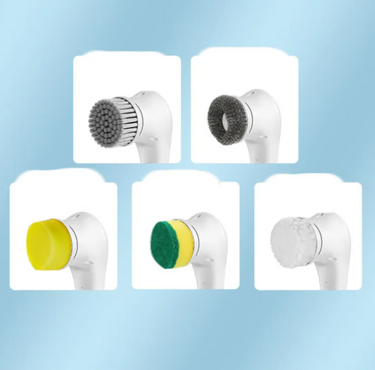 Mini Electric Handheld Scrubber – 5 Brush Heads