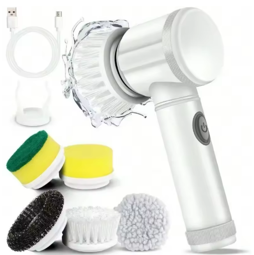 Electric Spin Scrubber – 5 Brush Heads Included