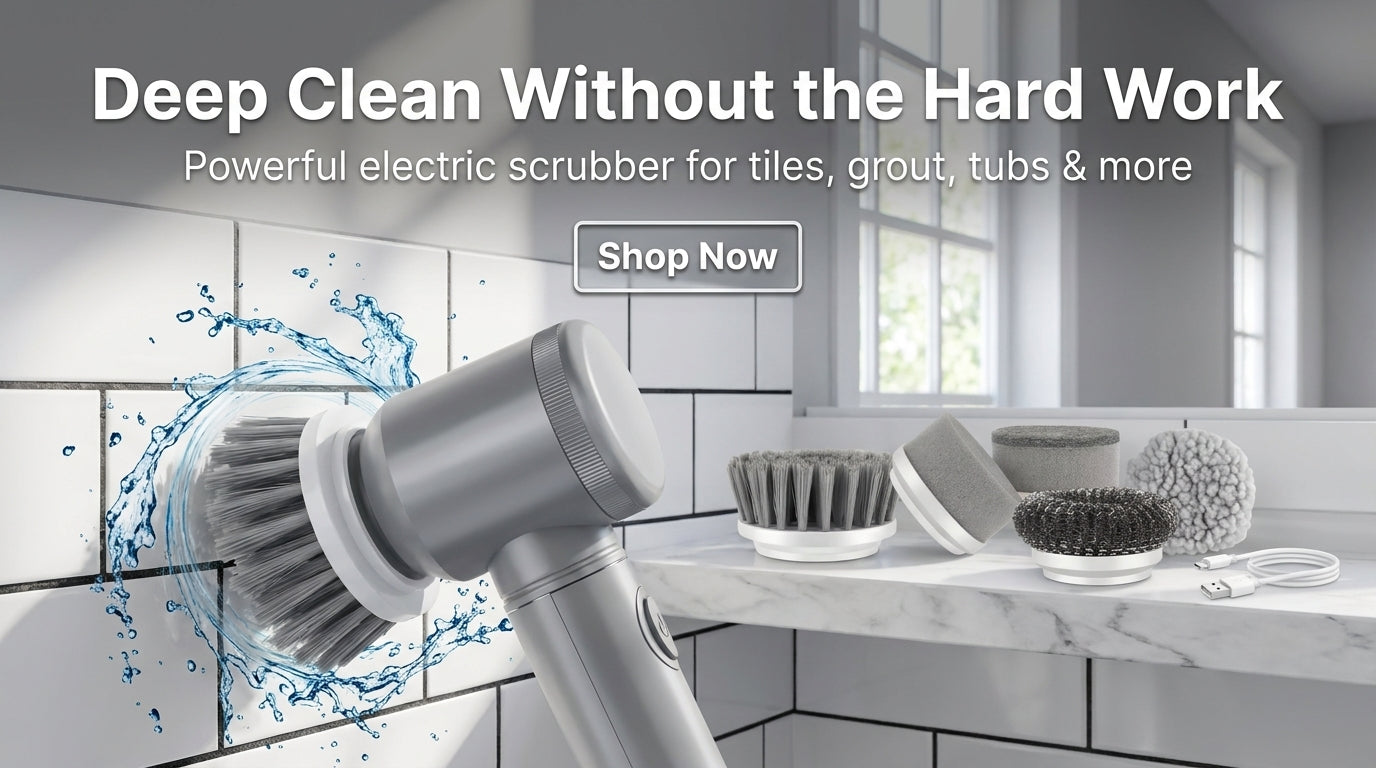 Electric Spin Scrubber – Powerful Bathroom Cleaning Brush – side view