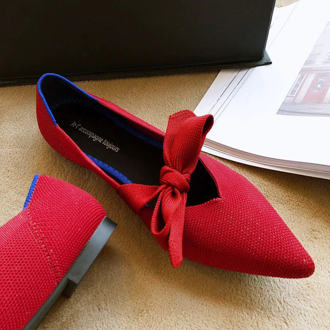 Bow-Adorned Mary Jane Boat Flats