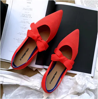 Bow-Adorned Mary Jane Boat Flats