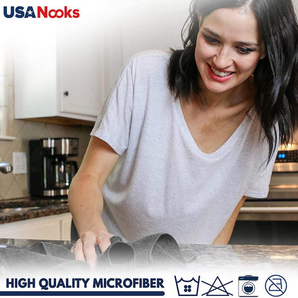Microfiber Cleaning Cloth - 12Pcs 12.5X12.5 Inch High Performance - 1200 Washes, Ultra Absorbent Microfiber Towels for Cars Undercarriage, Rims and Engine Bay Cleaning -Microfiber Cloth