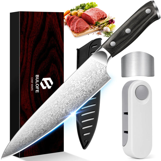 BULOFE 8-Inch Japanese Chef Knife Set with Accessories
