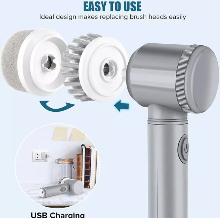 Electric Spin Scrubber – Powerful Bathroom Cleaning Brush – detail view