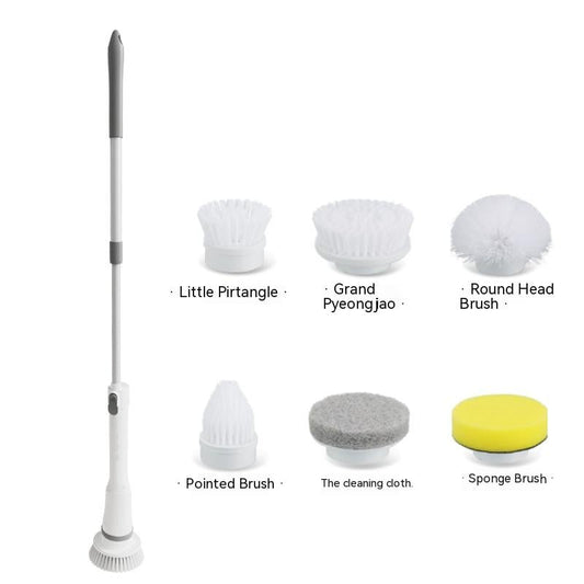 Electric Scrubber with Long Handle and Telescopic Design – alternate view